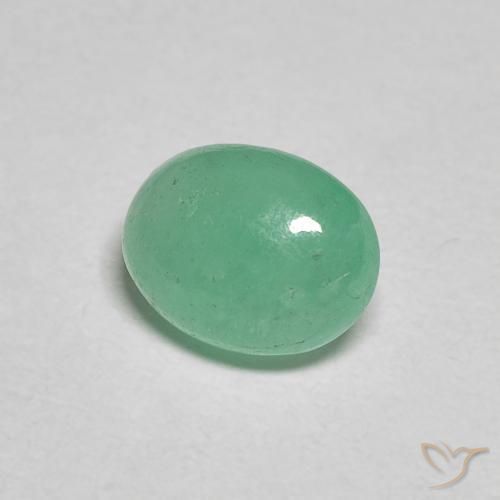 0.91ct Natural Verde helecho Esmeralda, Ovalada, Translúcido