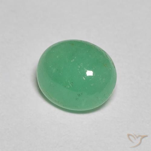 Esmeralda Verde medio natural de 1.04 ct, Ovalada, Translúcido