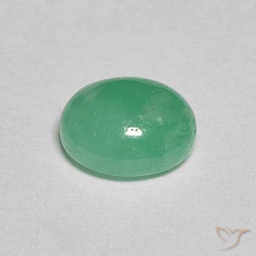 Esmeralda Verde albahaca claro natural de 1.11 ct, Ovalada, Translúcido