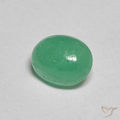 Esmeralda Verde trébol natural de 1.08 ct, Ovalada, Translúcido