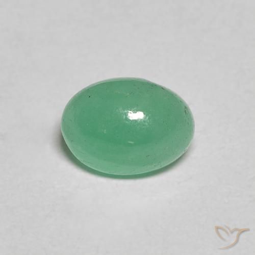 0.66ct Natural Verde helecho Esmeralda, Ovalada, Translúcido