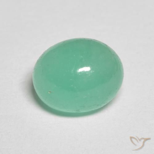 1.41ct Natural Verde claro Esmeralda, Ovalada, Translúcido