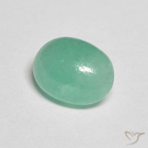 Esmeralda Verde menta intenso natural de 1.02 ct, Ovalada, Translúcido