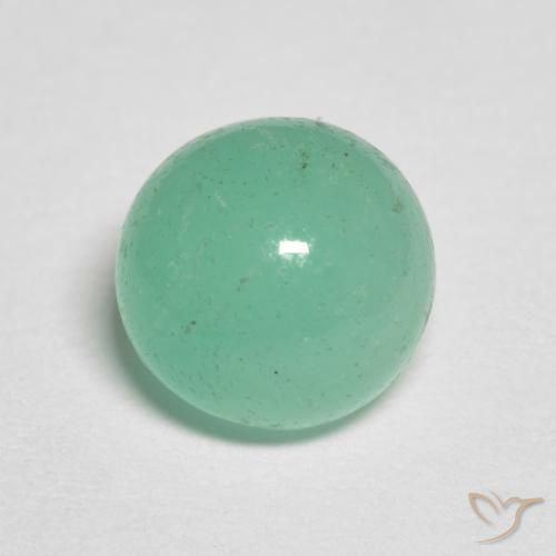 Esmeralda Verde helecho natural de 1.81 ct, Redondo, Translúcido