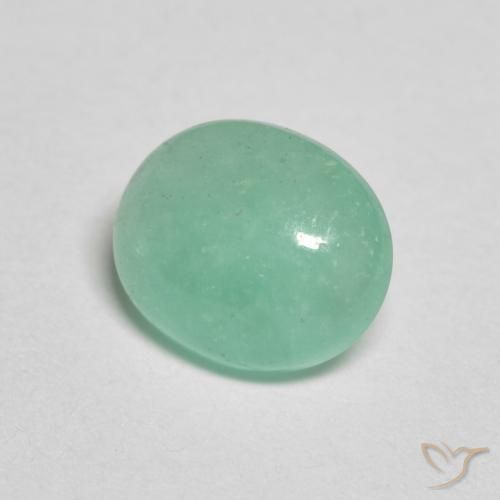 Esmeralda Verde helecho natural de 1.05 ct, Ovalada, Translúcido