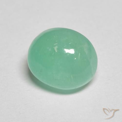 1.40ct Natural Verde helecho Esmeralda, Ovalada, Translúcido
