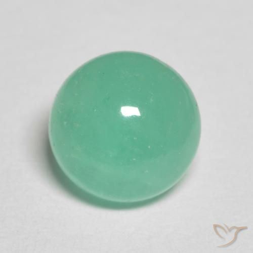 Esmeralda Verde medio natural de 1.80 ct, Redondo, Translúcido