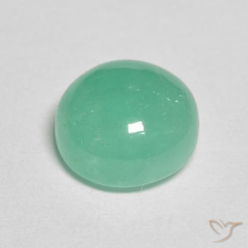 Esmeralda Verde medio natural de 1.80 ct, Redondo, Translúcido