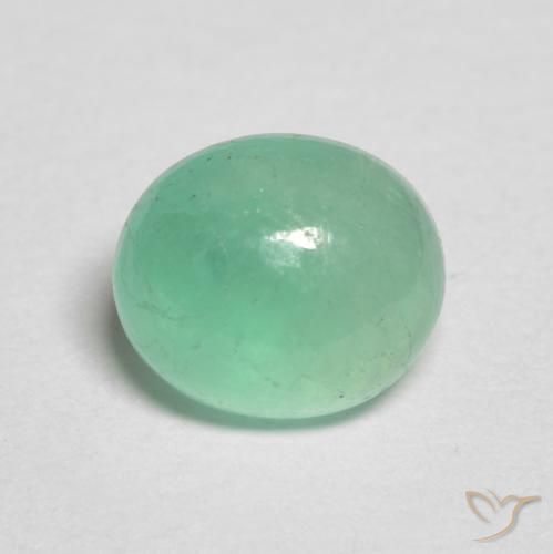 0.88ct Natural Verde pistacho Esmeralda, Ovalada, Translúcido