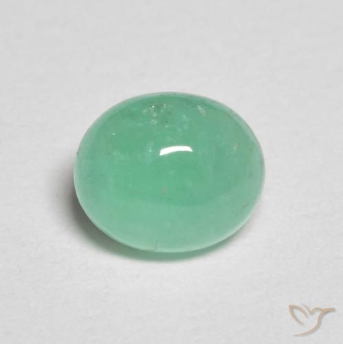 0.61ct Natural Verde pistacho Esmeralda, Ovalada, Translúcido