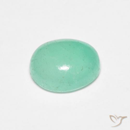 Esmeralda Verde claro natural de 0.90 ct, Ovalada, Translúcido