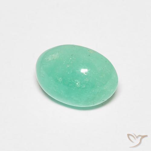 0.75ct Natural Verde claro Esmeralda, Ovalada, Translúcido