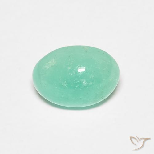 Esmeralda Verde claro natural de 0.75 ct, Ovalada, Translúcido