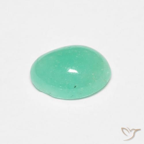 Esmeralda Verde claro natural de 0.75 ct, Ovalada, Translúcido