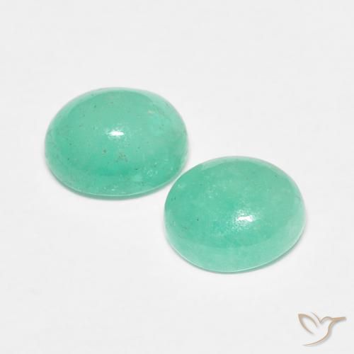 Gemas de Esmeralda Verde claro natural de 1.49 ct, Ovalada, Translúcido