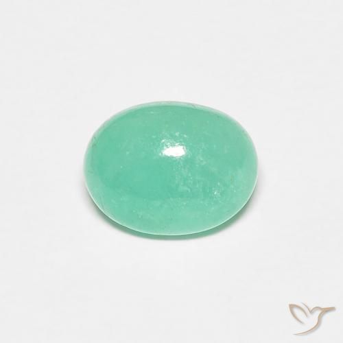 Esmeralda Verde claro natural de 1.12 ct, Ovalada, Translúcido