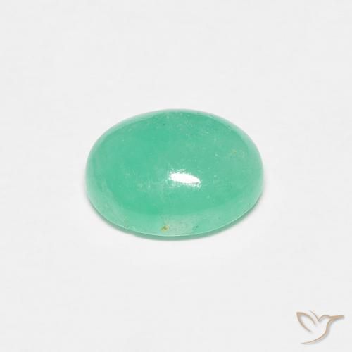 Esmeralda Verde claro natural de 1.12 ct, Ovalada, Translúcido