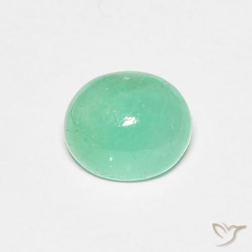 0.77ct Natural Verde claro Esmeralda, Ovalada, Translúcido