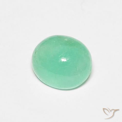 Esmeralda Verde claro natural de 0.77 ct, Ovalada, Translúcido