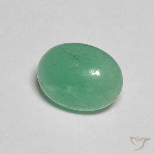 Esmeralda Verde medio natural de 0.75 ct, Ovalada, Translúcido