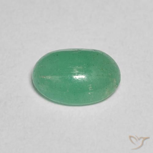 Esmeralda Verde medio natural de 0.75 ct, Ovalada, Translúcido