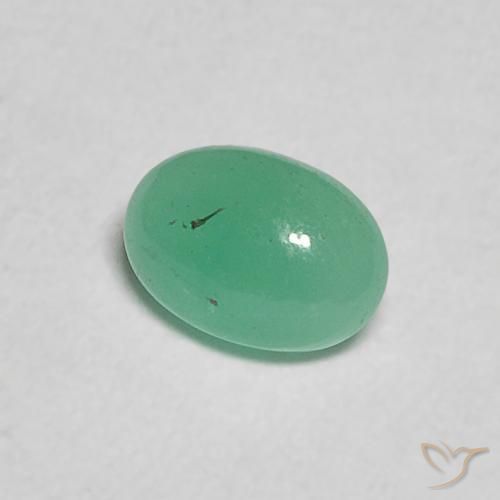 Esmeralda Verde eléctrico natural de 0.29 ct, Ovalada, Translúcido