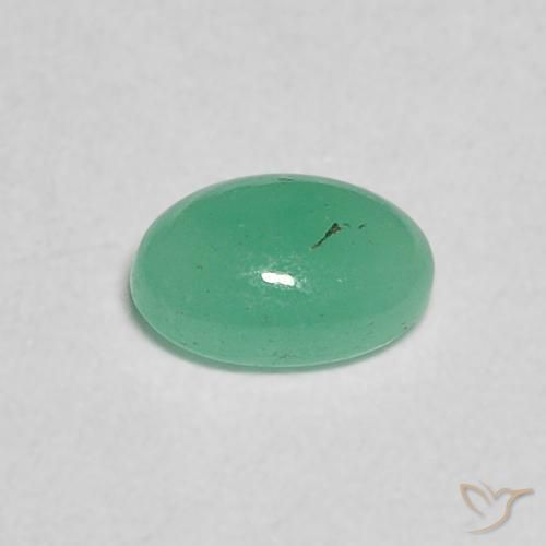 Esmeralda Verde eléctrico natural de 0.29 ct, Ovalada, Translúcido
