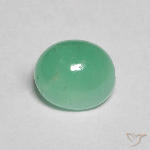 0.91ct Natural Verde menta intenso Esmeralda, Ovalada, Translúcido, Photo A
