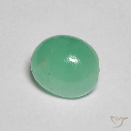 Esmeralda Verde menta intenso natural de 0.91 ct, Ovalada, Translúcido