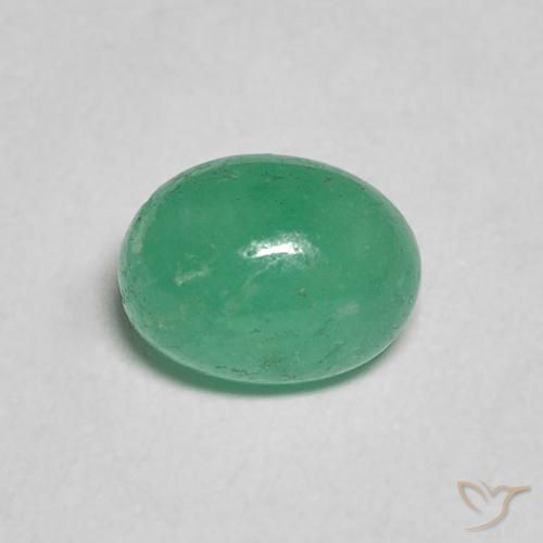 0.96ct Natural Verde claro Esmeralda, Ovalada, Translúcido
