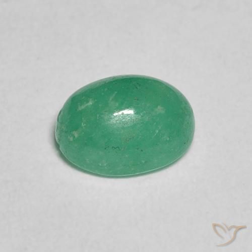 Esmeralda Verde claro natural de 0.96 ct, Ovalada, Translúcido