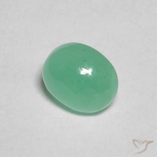 Esmeralda Verde medio natural de 0.47 ct, Ovalada, Translúcido