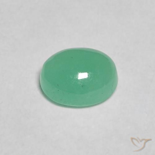 Esmeralda Verde medio natural de 0.47 ct, Ovalada, Translúcido