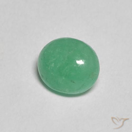 Esmeralda Verde menta natural de 0.95 ct, Ovalada, Translúcido