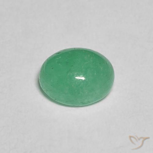 Esmeralda Verde menta natural de 0.95 ct, Ovalada, Translúcido