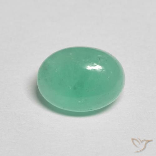 1.20ct Natural Verde claro Esmeralda, Ovalada, Translúcido