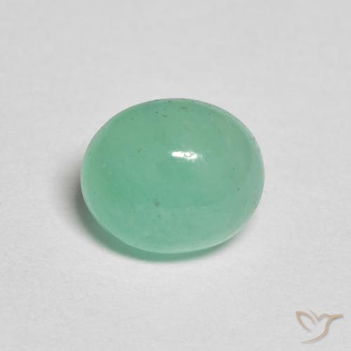 1.13ct Natural Verde claro Esmeralda, Ovalada, Translúcido