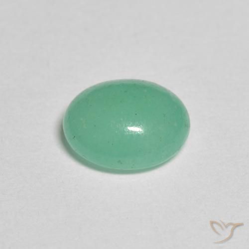 Esmeralda Verde claro natural de 0.88 ct, Ovalada, Translúcido