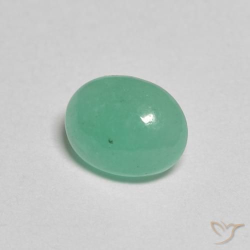 Esmeralda Verde pistacho natural de 0.78 ct, Ovalada, Translúcido