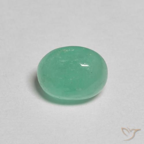 0.77ct Natural Verde pistacho Esmeralda, Ovalada, Translúcido