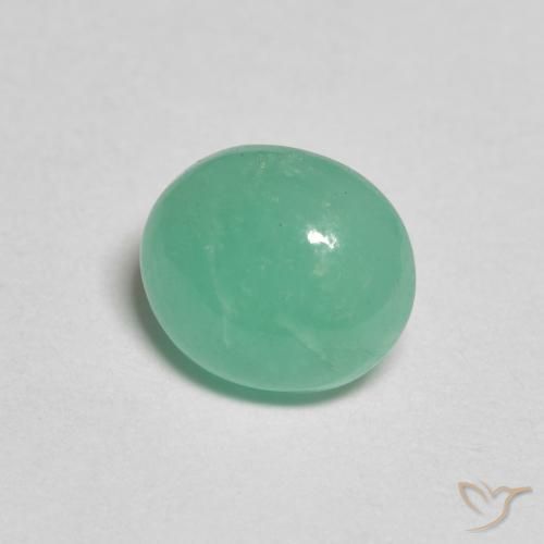 Esmeralda Verde claro natural de 0.95 ct, Ovalada, Translúcido