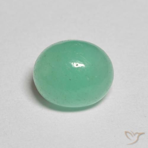 1.25ct Natural Verde claro Esmeralda, Ovalada, Translúcido, Photo A