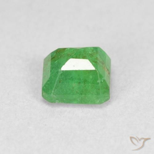 Esmeralda Verde amarillento natural de 0.44 ct, Corte Octágono / Esmeralda, SI