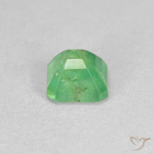 Esmeralda Verde brillante natural de 0.32 ct, Corte Octágono / Esmeralda, SI