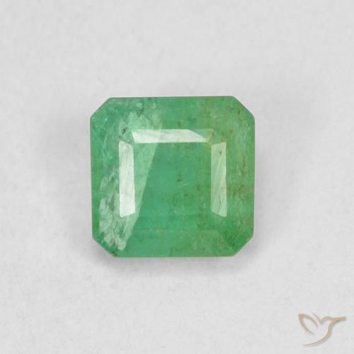 0.42ct Natural Verde trébol Esmeralda, corte esmeralda, SI