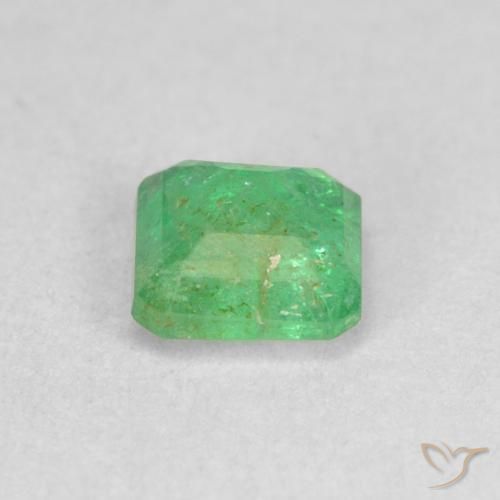 Esmeralda Verde trébol natural de 0.42 ct, Corte Octágono / Esmeralda, SI