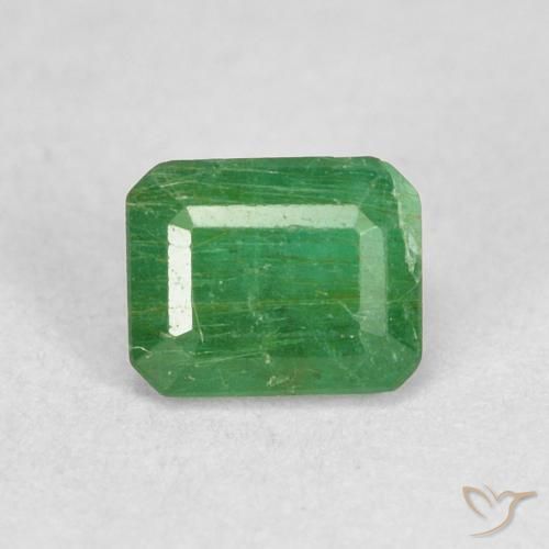 0.59ct Natural Verde medio Esmeralda, corte esmeralda, SI
