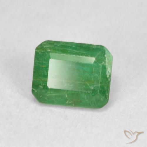 Esmeralda Verde medio natural de 0.59 ct, Corte Octágono / Esmeralda, SI