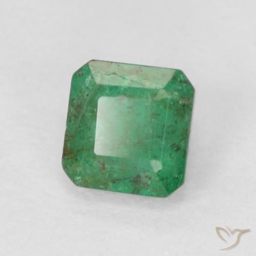 Esmeralda Verde medio natural de 0.40 ct, Corte Octágono / Esmeralda, SI