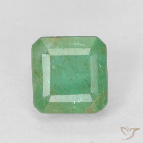 0.45ct Natural Verde medio Esmeralda, Corte Octágono / Esmeralda, SI, Photo A